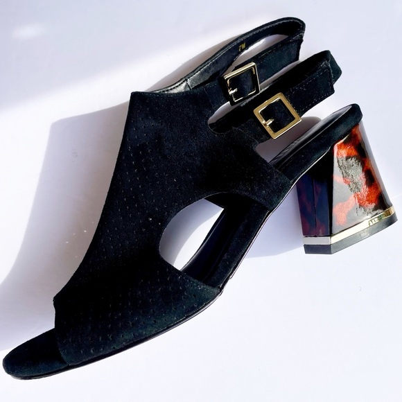 Vaneli Black Strappy Block Heels - Picture 4 of 9